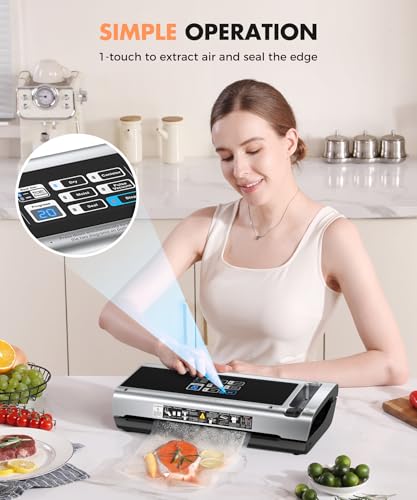 90KPa Portable Vacuum Sealer Machine for Food, One-Touch Open Lid, Detachable & Easy to Clean, Vertical Placement Saves Space, Powerful Suction for Freezer Bags & Food Storage #2