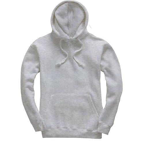 Mellor Design Plain Pullover Hoodie Hooded Top Unisex Mens Ladies Hoody Sweatshirts Oatmeal, XL