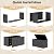Fancyango 75 Gallon Outdoor Deck Box Waterproof, Large Storage Box for Patio, Resin Storage Bench Lockable for Garden Tools, Package Delivery, Black