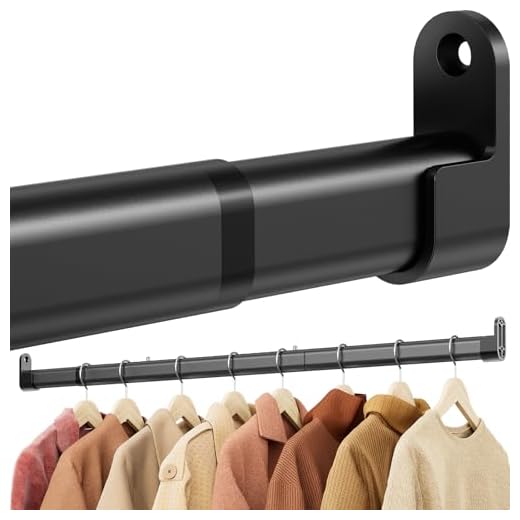 Mavivegue Kleiderstange Schrank, 42-100cm Oval Kleiderstange Ausziehbar 28mm,Kleiderstange Wandmontage für Schrank, Kleiderschrank, Waschküchen