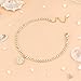 Anklets for Women Dainty Zodiac Constellation Waterproof Ankle Bracelet Zodiac Sign Disc Pisces Anklet 14k Gold-Plated