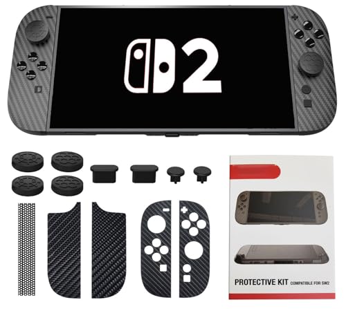 Amazon.co.jp: Tradecom Switch 2 9H 保護シールキット カーボン調 1箱
