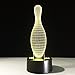 Produktbild Weihnachtsgeschenk kreative Bowling Flasche Form 3D Nachtlicht 7 Farbwechsel Touch Fernbedienung Nachtlicht Kind Geschenk Home Office Dekoration
