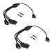 Produktbild HUABLUE 2pcs/pack schwarz 4Pin LED Splitter Kabel Y Splitter Verteiler Kabel LED Stripe Verbinder für Eine zu Drei SMD 5050 RGB LED Streifen 30cm/11.81inch