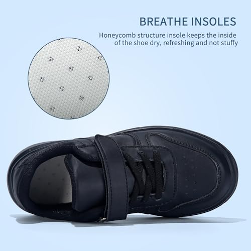 Kids Boys Girls Sneakers Hook & Loop Tennis Breathable Lightweight Toddler Shoes for Sport Outdoor Walking (Size 10-5)4