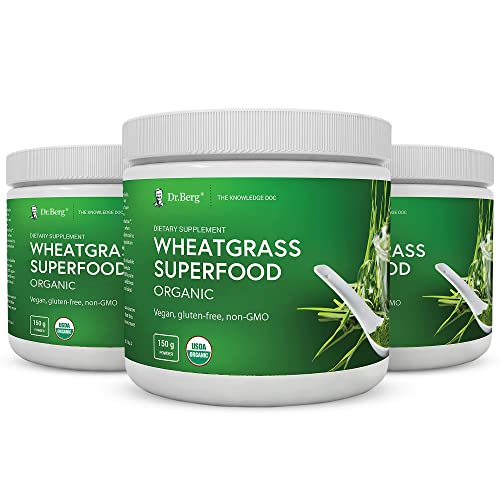 Dr. Berg's Wheatgrass Superfood Powder Raw Juice Organic Ultra