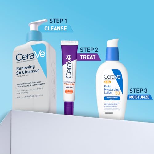 CeraVe Renewing Salicylic Acid Cleanser, Gentle Exfoliating Face Wash, 16oz | Skin Care with Hyaluronic Acid & Niacinamide, Facial Cleanser, Face Cleanser, Ceramides, Fragrance Free, Non-Comedogenic - image 7
