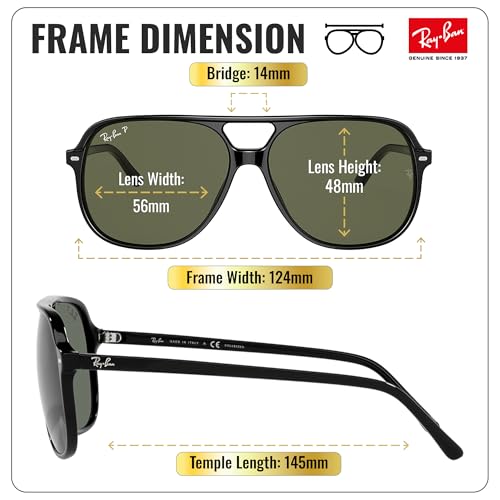 Image of Ray-Ban RB2198 BILL Square Shaped Sunglasses for Men & Women with Official RAYBAN Eyewear Kit