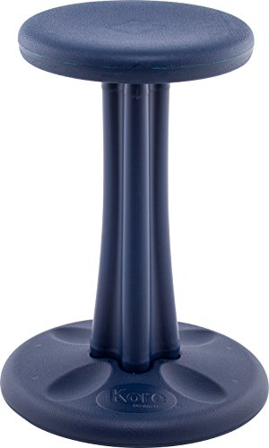 Image of Kore Pre-Teen Wobble Stool, Flexible Seating, Ages 10-11, 18.7in, Dark Blue | Wiggle chair for classroom and home boosts focus, improves posture, and provides an energy outlet; anti-tip base; Made in USA