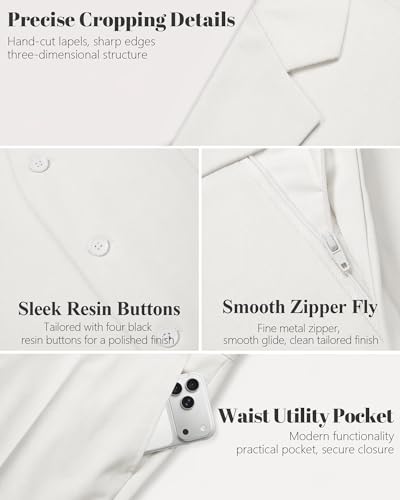 Image of MY'S Men's 3 Piece Suit Set with Tie, One Button Slim Fit Solid Jacket Vest Pants, Prom Party Wedding Business Suits for Men