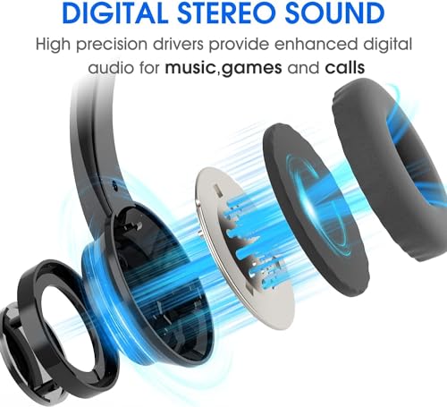 Casque USB avec microphone pour ordinateur et PC portable avec câble de 2m - 3