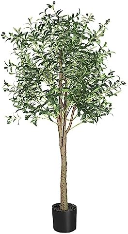 YOLEO Künstlicher Olivenbaum 180cm kunstpflanze Künstliche Pflanzen groß | Olivenbaum Künstlich für Indoor, Wohnzimmer, Balkon, Haus, Büro, Garten und moderne Deko