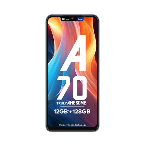 itel A70 (4GB RAM, 128GB ROM) Upto 12GB RAM with Memory Fusion | 13MP Dual Rear Camera & 8MP Front Camera | 5000mAh with Type-C | Dynamic Bar | Side Fingerprint | Octa-Core Processor | Azure Blue 2 41LsgwsKylL