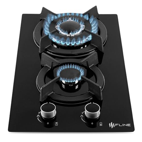 Recopilación de Estufas para Empotrar - los preferidos. 44 Parrilla De Gas Empotrable 2 Quemadores | Vidrio Templado | LP Y Natural | Encendido Electrónico | Estufa De Gas De Mesa | Parrilla De Inducción | Fácil Limpieza