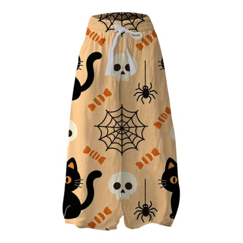 Pantalones largos de tela holgados y cómodos con bolsillos laterales 4