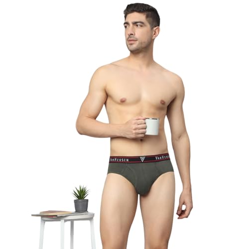 Image of Van Heusen Cotton Men Colour Fresh Briefs - Pack of 1 - Durable Elasticized Waistband, Ultra Soft