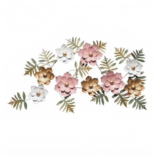 Image of SMILES GIFT Luxury Imported Wall Hanging | Large Handcrafted Pink Floral Wall Sculpture | Home Decor for Living Room & Office