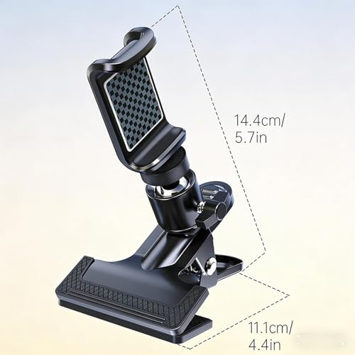 Pince de support de téléphone robuste et rotative pour enregistrement guitare