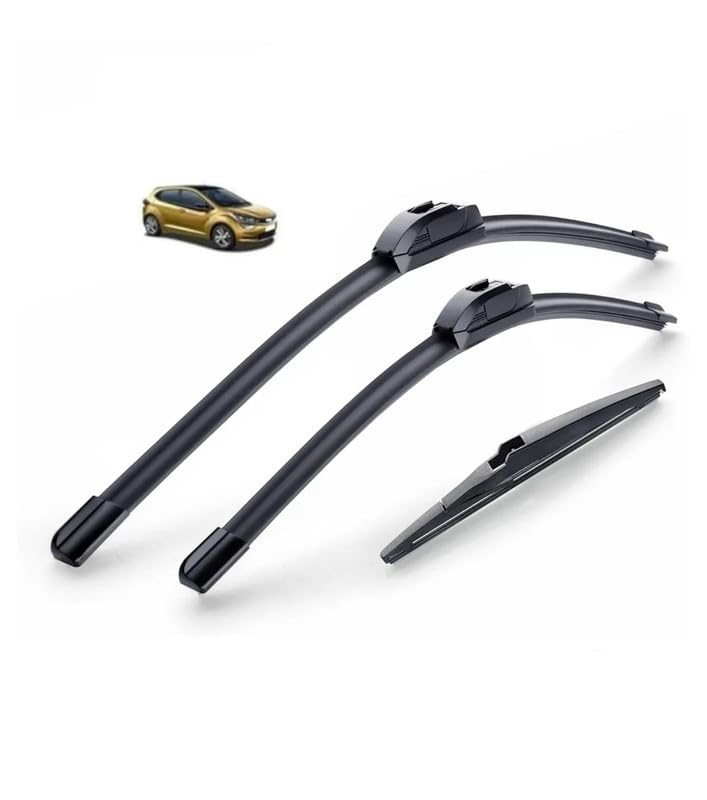 Image of AWB 24 inch+16 inch Frameless /Soft Wiper Blades with 14 inch Rear Specific Wiper Blade Replacement Set for Tata Altroz (Set of 3)
