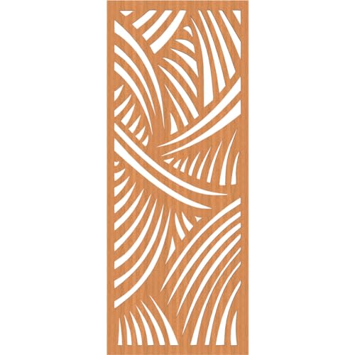 Image of 23 3 /8 inchW x 59 3 /8 inchH x 3 /8 inchT Chester Decorative Fretwork Wood Wall Panels, Cherry
