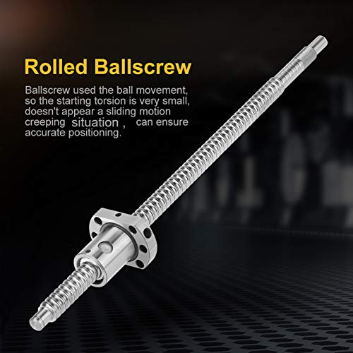 Ausla Écrou à billes, SFU1204 Anti-jeu 300mm Faible Friction (diamètre 12mm, pas de 4mm) pour Machines CNC sans Supports d'extrémité Latérale