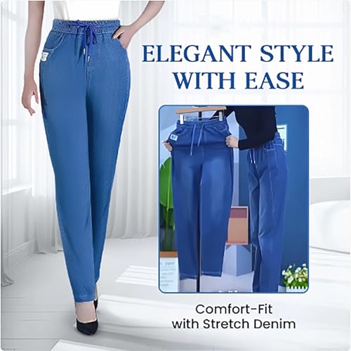 ComfiJeans - High Waist Ultra-Stretch Mom Jeans, Comfy Jeans Casual Denim Pants, Flexi Pants for Women3