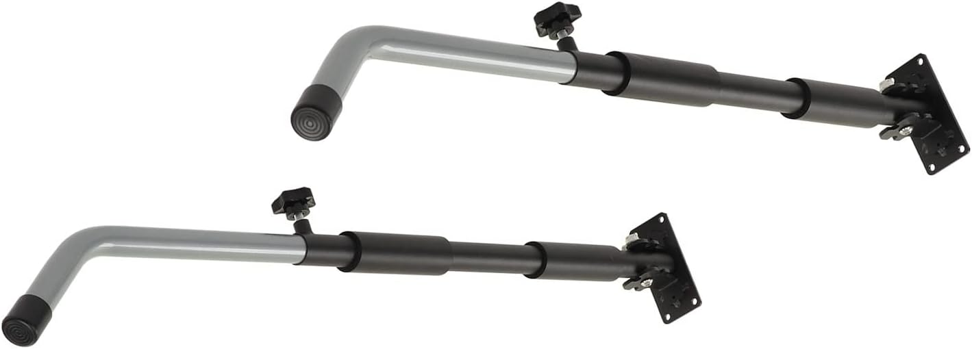 Surfboard Storage Rack, Adjustable Wall Mount Display Rack with Retractable Length, Aluminum Alloy Surfboard Hanger for Kayaks Canoes Paddle Boards, EVA Foam Protection and 90 Degr