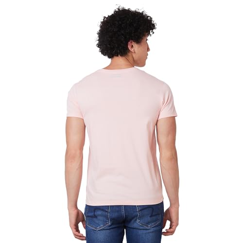 Image of Spykar Men's Slim Fit Crew Neck Half Sleeve Solid Casual T-Shirt