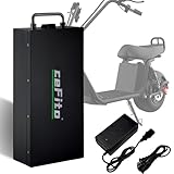 Cefito 60V 15Ah Motorcycle Battery 60volt Electric Motorcycle Lithium-ion Battery 60V 15Ah Wide Tire Electric Bicycle Batteries for 250W 350W 500W 700W 900W 1000W Motorcycles