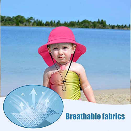 Baby Sun Hat, Infant ＆ Toddler Summer Bucket Hat, Adjustable Wide Brim Sun Protection Hat for Boys Girls4