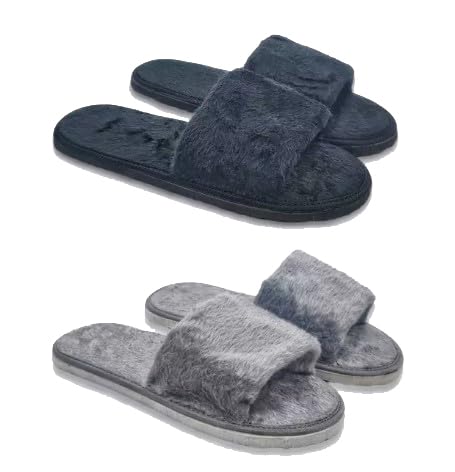 Bhains Ki Ankh Super soft Quality Fur Design Latest fashion slippers Women fur design slippers for girls Combo Pack (Size - GRAY&BLK - 6) (B0CTHFLWPV) Amazon Price History, Amazon Price Tracker