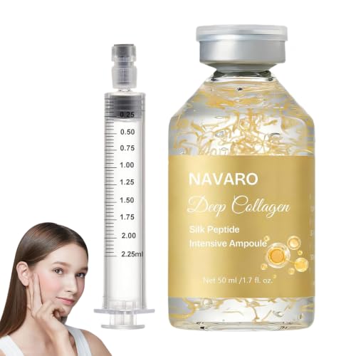 Navaro Peptide Deep Collagen Lifting Ampoule 2026 New Advanced Navarro Collagen Peptide Lifting Ampoule Hydrating Anti-Wrinkle Skincare Facial Serum for Smooth-Looking Skin Glowing Skin (1 Bottle)