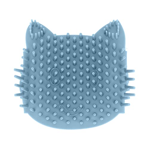Zerodis Pente de massagem de canto de gatos, silicone macio, canto de gato, auto-escovador, massagem