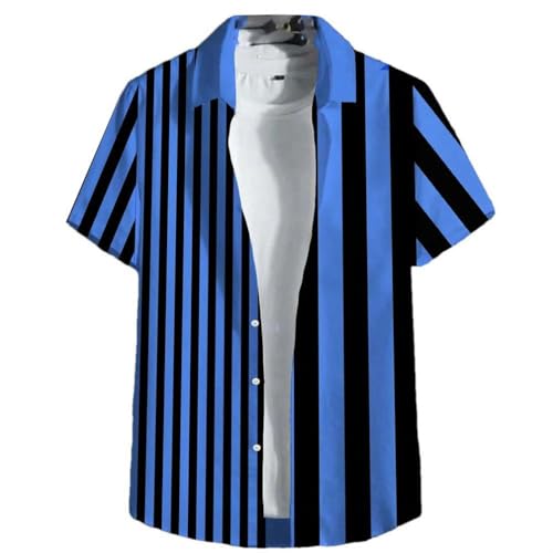 Chemise à rayures pour homme pour les vacances et les fêtes d'été