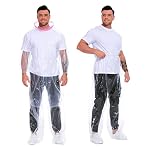 Raincoat Set Disposable 2 Pack Plus Size Adult Rain Ponchos with Hood Rain Coats Emergency Waterproof Rainpants Suit