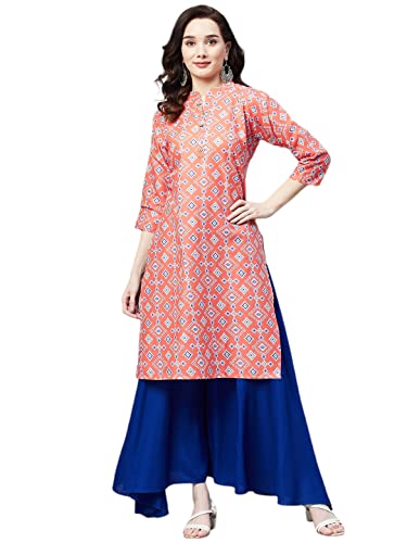 Image of Aarika Women's Peach Color Printed Kurti