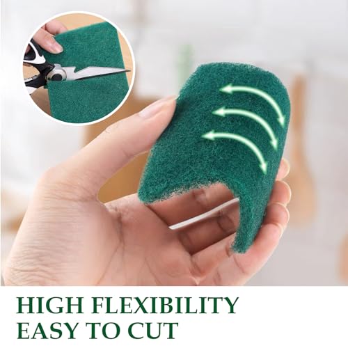 Image of Heavy Duty Scrubbing Pads for Cleaning 6 x 4 x 0.31inch Dish Scrubber Pads Reusable Household Green Scrubbing Pads,Scotch Brite Pads, for Dishes, Kitchen Scrubbers & Metal Grills (10Pcs)