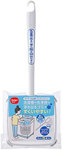 ダイヤ (Daiya) 洗濯 ゴミ取りネット 長い持ち手 全長38.6㎝ 手を汚さない すくいやすい お手入れ簡単 使い捨てネット 洗濯機 洗濯槽 掃除 黒カビ 057364