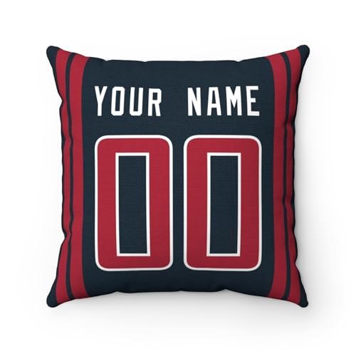 Image of ANTKING Houston Throw Pillow Custom Any Name and Number Personalized Gift for Men Women Boys