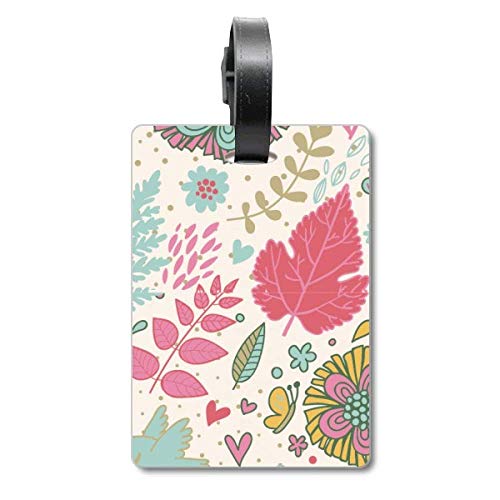 Sac étiquette bagage fleurs pour valise voyage et carte suspendre