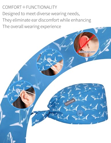 Image of Kousenpu Scrub Caps for Men, Adjustable Surgical Cap, Breathable Medical Hat for Doctors, Nurses & Healthcare Professionals