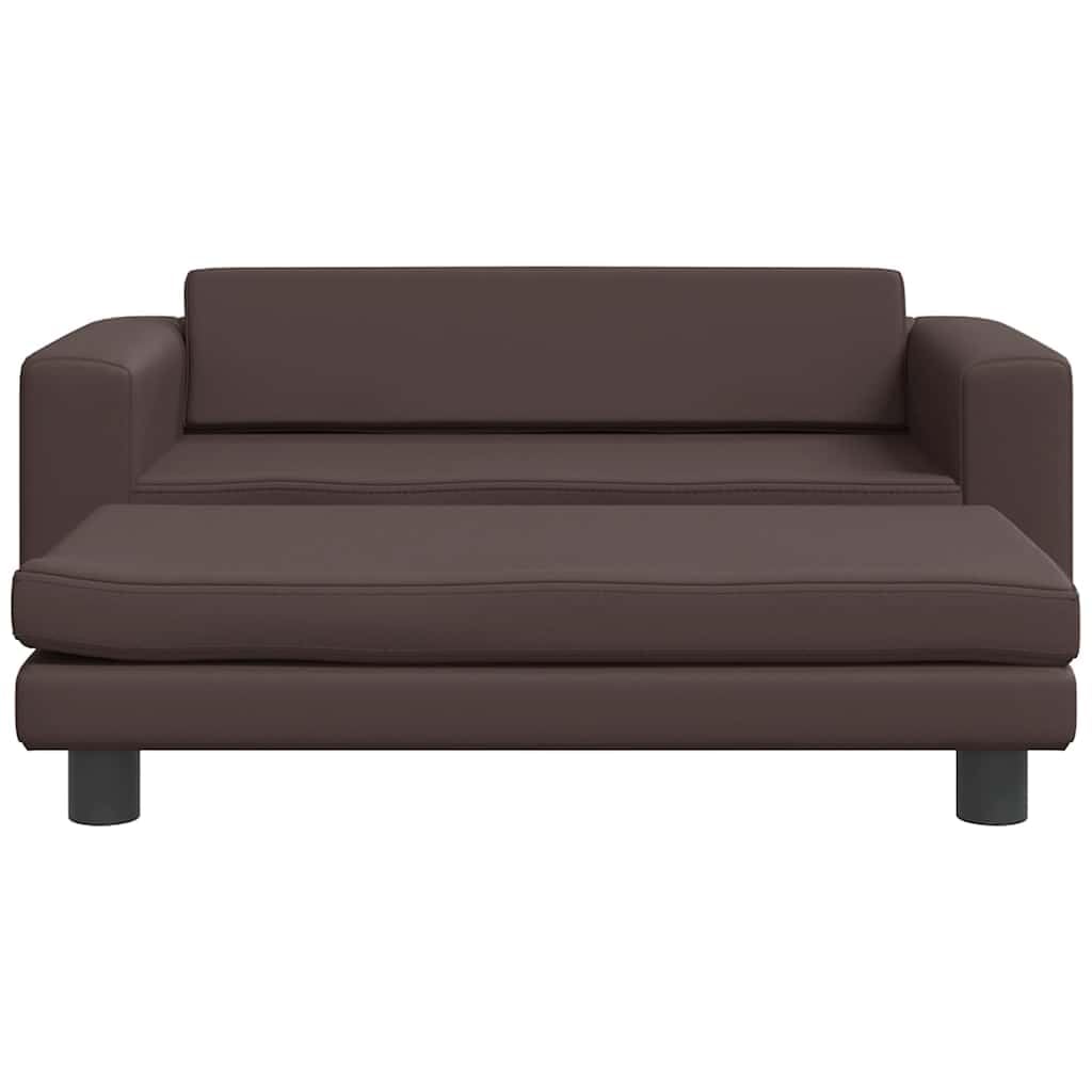 Hundebett mit Verlängerung Braun 100x50x30 cm Kunstleder Hundebetten Waschbar Outdoor Hundebett, Hundekissen, für mittelgroße Hunde