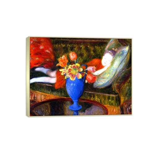 Tableau William Glackens Rest de qualité premium avec son cadre argenté de 40x30cm