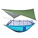 WYZQ Portable Outdoor Camping Moustiquaire Hamac Tente avec Hamac Auvent Haute Résistance Parachute Lit Suspendu Balançoire de Couchage (Bleu),Accessoires