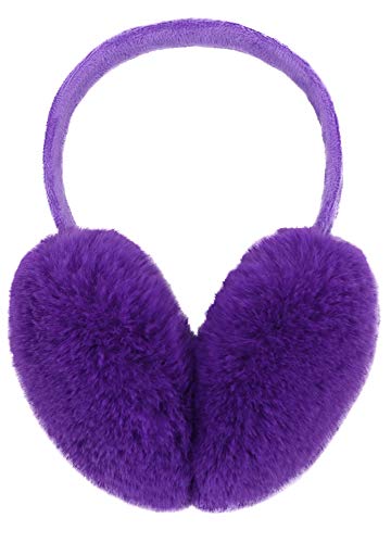 Unisex Faux Furry Earwarmer Winter Outdoors Ear Warmer Earmuffs, Black
