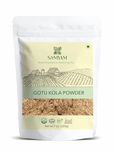 SAMYAM Gotu Kola Powder (Centella asiatica) - 200g Pack | for Stress and Concentration