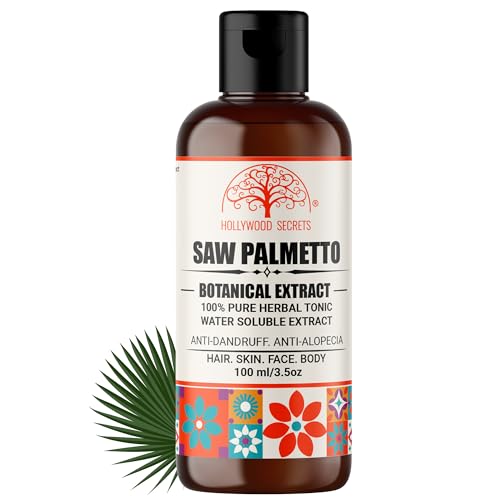 Hollywood Secrets Pure 85% Saw Palmetto Liquid Botanical Extract| Anti-dandruff | Thick Hair | Hair Growth |100ml