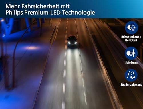 Philips Ultinon Pro6000 Boost H11-LEDr Scheinwerferlampe mit Straßenzulassung*, UNECE-R37 Zulassung mit E-Zeichen, +400% helleres Licht**