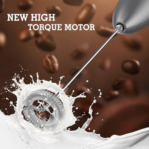 SIMPLETASTE Milk Frother Handheld Electric Foam Maker, Drink Mixer with Stainless Steel Whisk for Cappuccino, Bulletproo - Additional View
