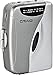 Craig CS2301A Personal Cassette Player with AM/FM Stereo Radio and Headphones in Grey and Silver | Removable Belt Clip | 3 Keys Button | DC Operation |
